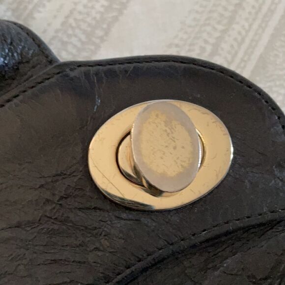 Foley & Corinna Black Leather Toggle Shoulder Bag - Picture 4 of 14